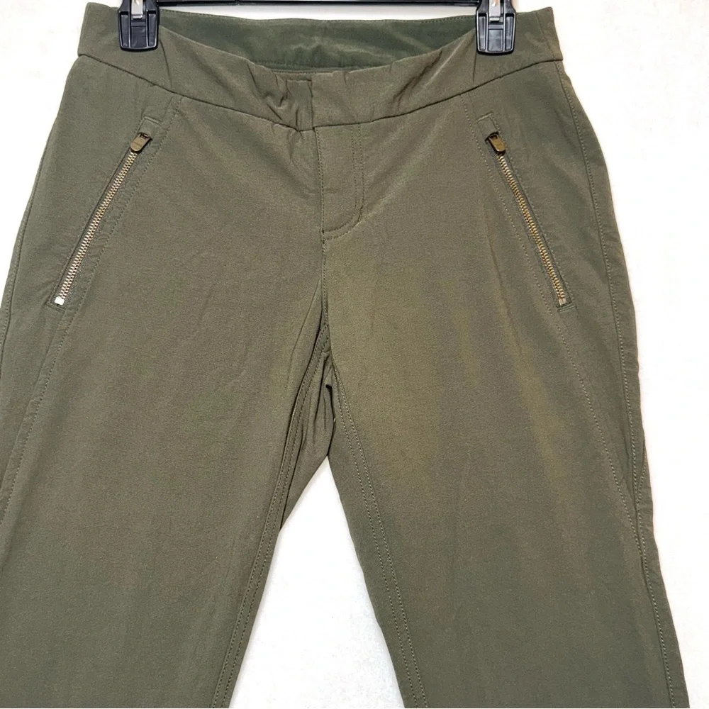 Athleta Wander Skinny Pants olive green Low-rise Women’s Size 4 - Picture 2 of 12
